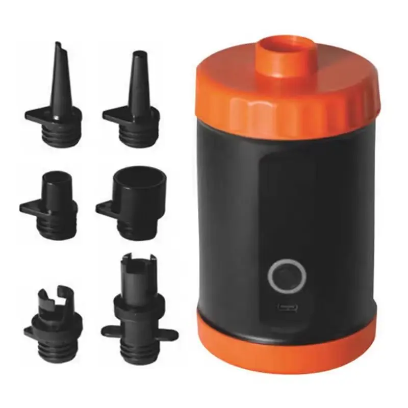 

【ELECTRONIC-ACCESSORIES】High-Pressure Rechargeable Electric Air Pump For Inflatables With 5 Nozzles 4000 Mah Battery Power For S