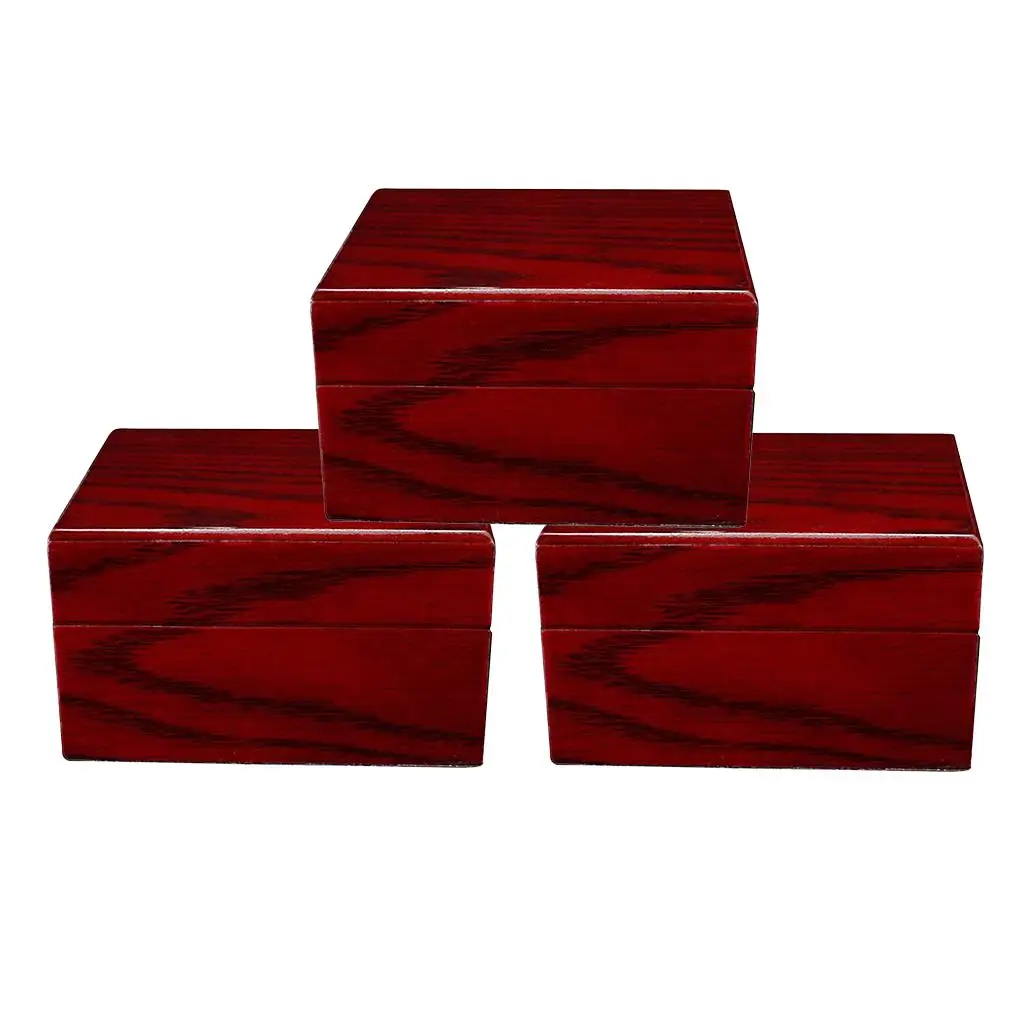 3pcs/Set Luxury  Holder Organizer, Premium Wooden Jewelry Bracelet Storage Gift Case Single Grid