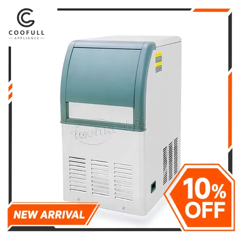 45kg Cube Ice Maker Machine Commercial Home Use Emerson Compressor Automatic Ice Making Equipment for Bar Restaurant Kitchen