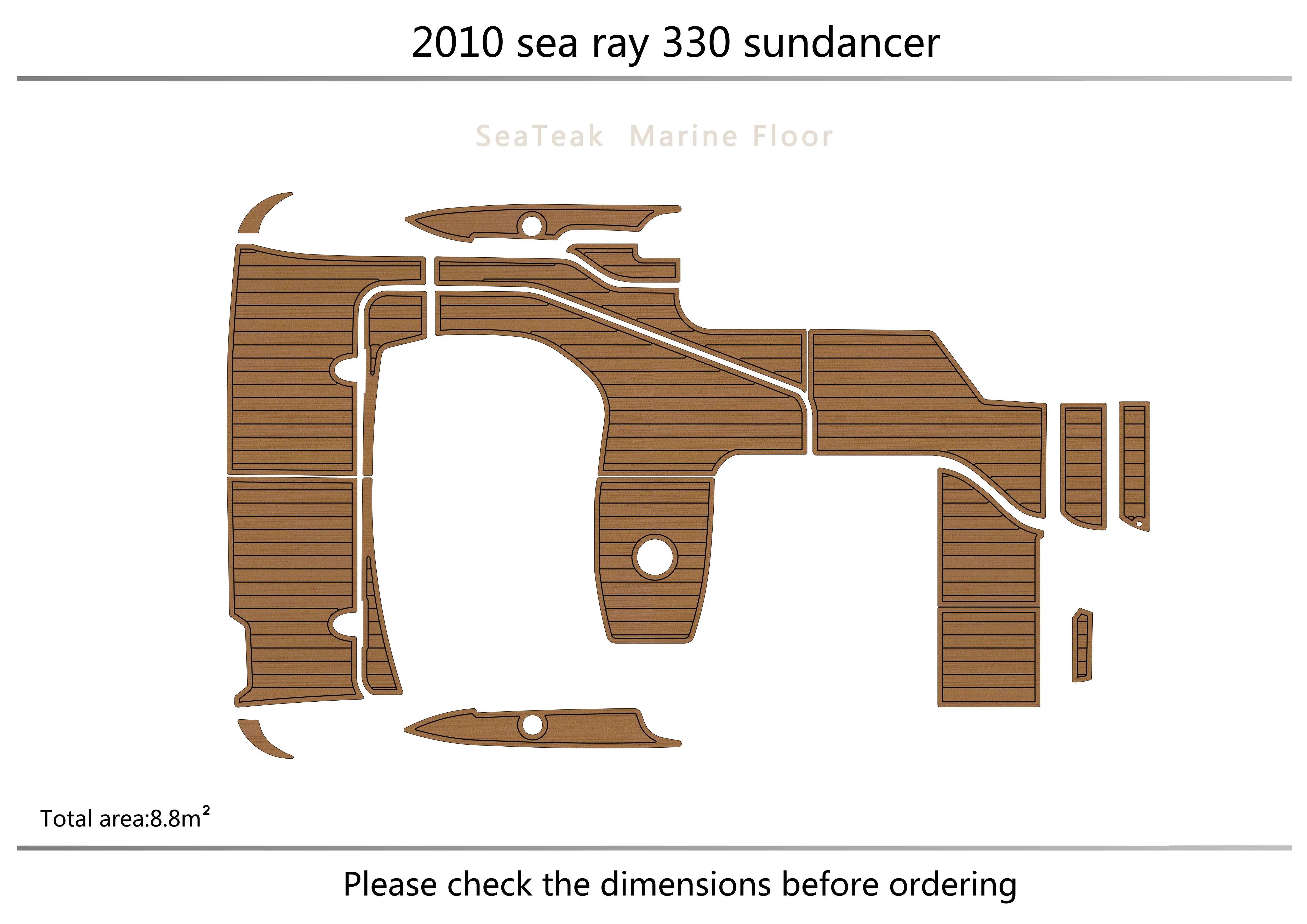 

2010 searay 330 sundancer Cockpit platform EVA fAUX carpet Water Ski Yacht Fishing Boat Non-slip mat floor