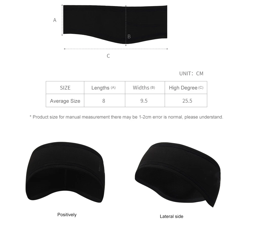 Cycling Winter Warm Sport Headband Men Women Thermal Fleece Bike Headband Windproof Outdoor Running Hiking Ski Bicycle Headband