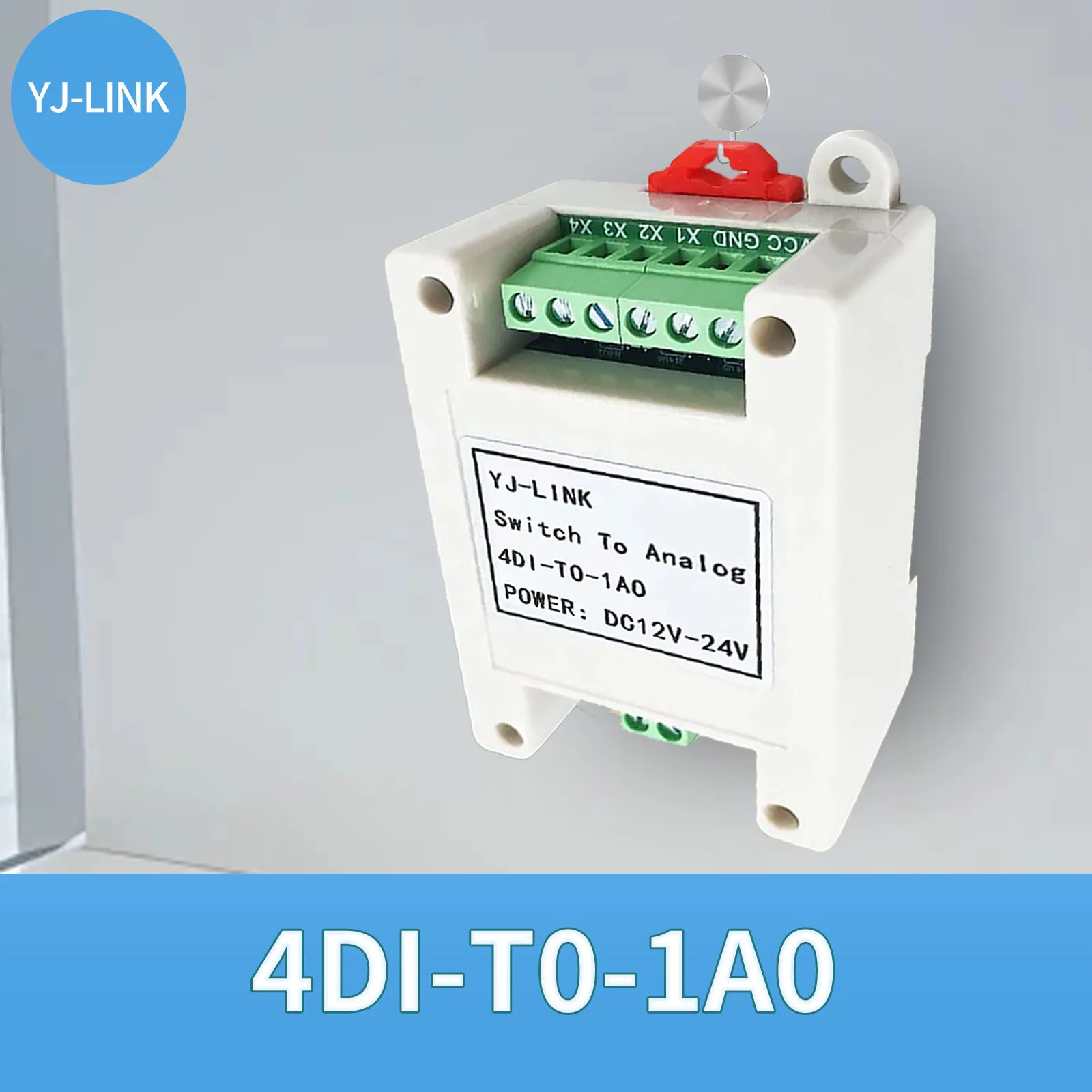 

4-channel Switching Signal Input Control 0-10V Voltage Output Switching Quantity To Analog Output DI to AO Module