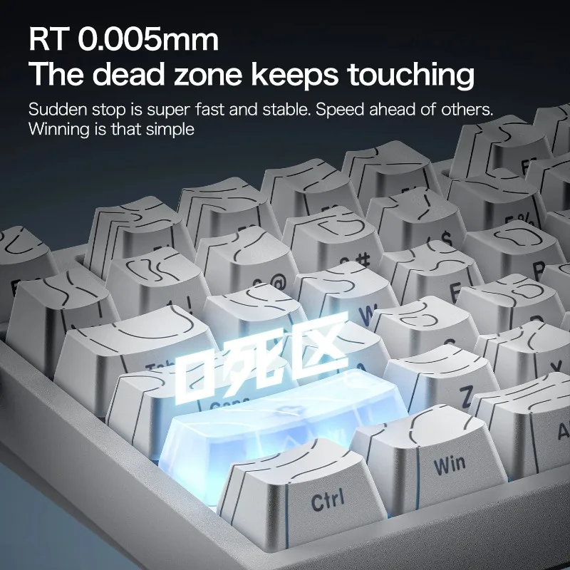 ATTACK SHARK R82 HE Teclado magnético para jogos com fio 8000 Hz Gatilho rápido ProGamer 75% Teclado 0,005 mm Precisão RT 0,08 ms de latência
