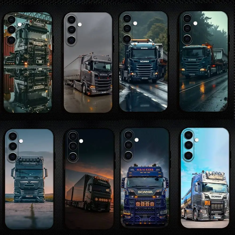 

Trucks SA-AB Phone Case For Samsung Galaxy A73,A72,A71,A70,A53,A52,A51,Others Soft Black Shell