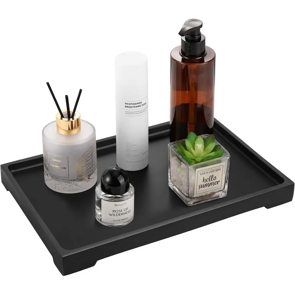 

Vanity Tray, Bathroom Tray Toilet Tank Storage Tray, Resin Kitchen Sink Trays, Vanity Countertop Organizer or Candles Soap Towel