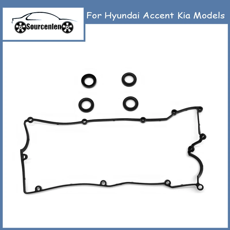 

Совершенно новый 1 комплект прокладок клапанной крышки для моделей Hyundai Accent и Kia 2244126801 22441-26801, черные детали