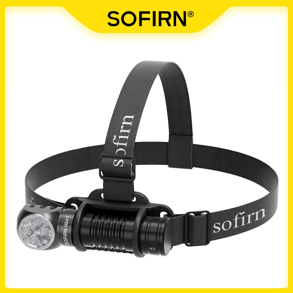 Sofirn Headlamp HS41 6500k SST20 LED  21700 USB C Rechargeable with 4000lm Powerful Torch Indicator with Magnet Tail