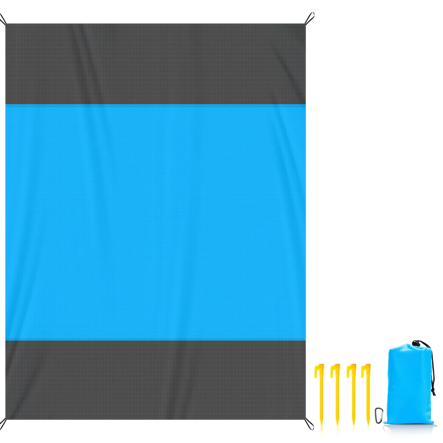 2x2.1m Oversized Waterproof Beach Mat - Fits 4-6 Adults, Folding Camping Mattress & Portable Picnic Blanket”