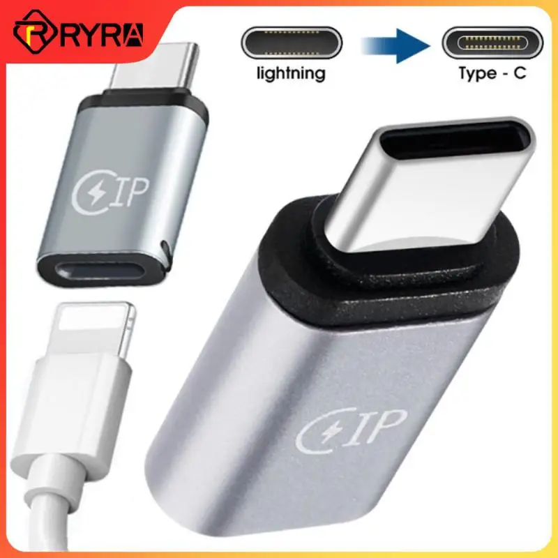 Mobile Phone Adapter For Iphone Aluminum Alloy Lighting Public Conversion Type-c Parent Adapter 5v2.1a Charging Data Transfer