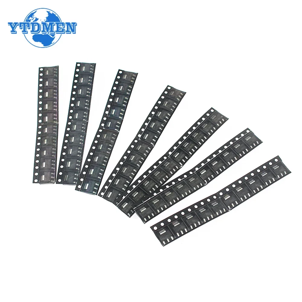 70PCS AMS1117 Voltage Regulator Kit SOT-223 AMS1117-3.3V AMS1117-ADJ AMS1117-5.0V AMS1117-2.5V AMS1117-1.8V AMS1117-1.5V 1.2V-5V