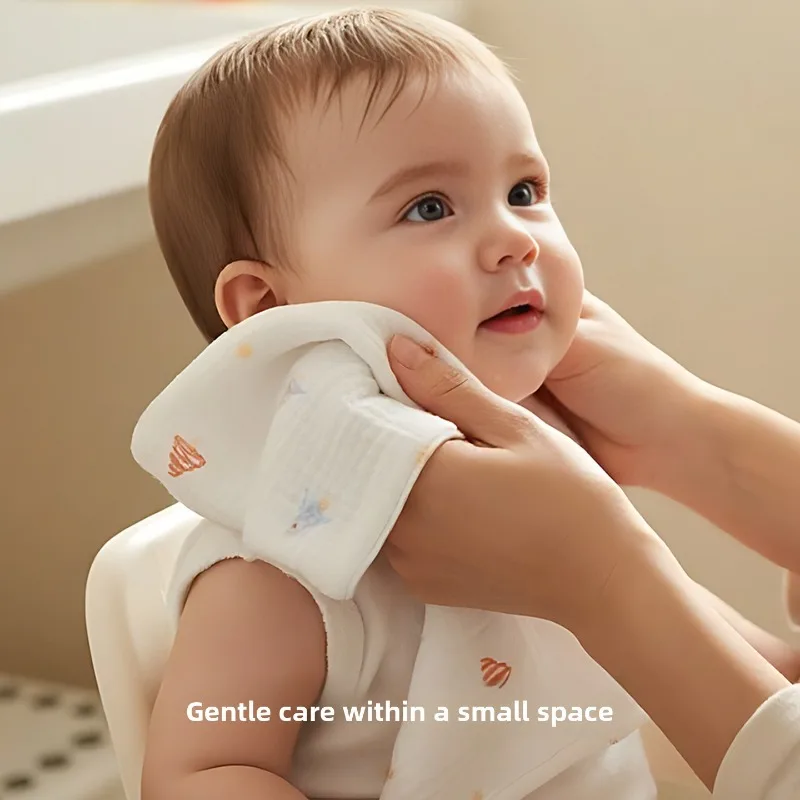 

Baby Pure Cotton Gauze Drool Bibs, Ultra-Soft Multi-use Washcloths for Newborns, Absorbent & Breathable, Gentle on Delicate Skin