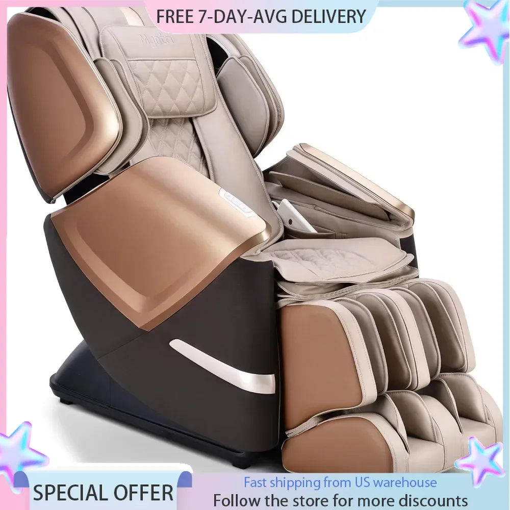 4D Massage Chair for Full Body, with Waist & Shawl Heating,Recliner Foot & Calf Massage, Music Sync with Hi-Fi Bluetooth Speaker