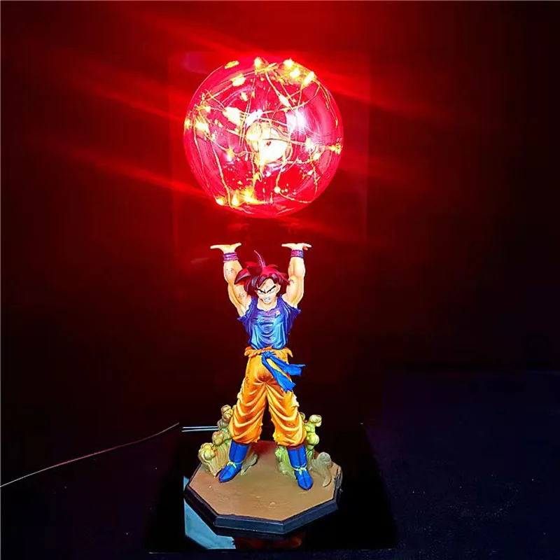 Dragon Ball Z Son Goku Action Figures Creative DIY Lamp Figure DBZ Strength Bombs LED Bedroom Decorative Collection Toys Gift