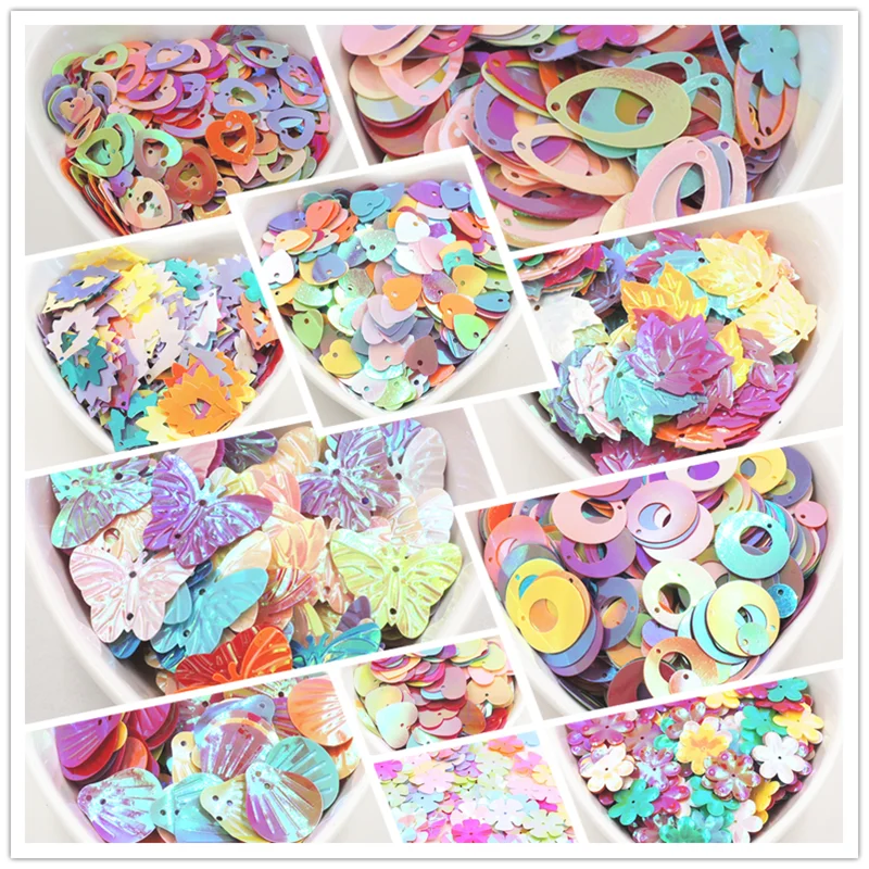 

10g/Pack Multi Shape Sequins AB Mixed Paillettes Party Decoration Wedding Sewing DIY Craft Beautiful Lentejuelas Accessories
