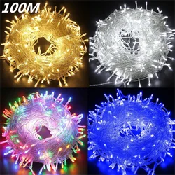 Piscando String Lights para Jardim, Twinkle Fairy Lights, Decoração Interior, Festa de Casamento, Árvore de Natal, Exterior, 300 LEDs, 400 LEDs, 800LEDs