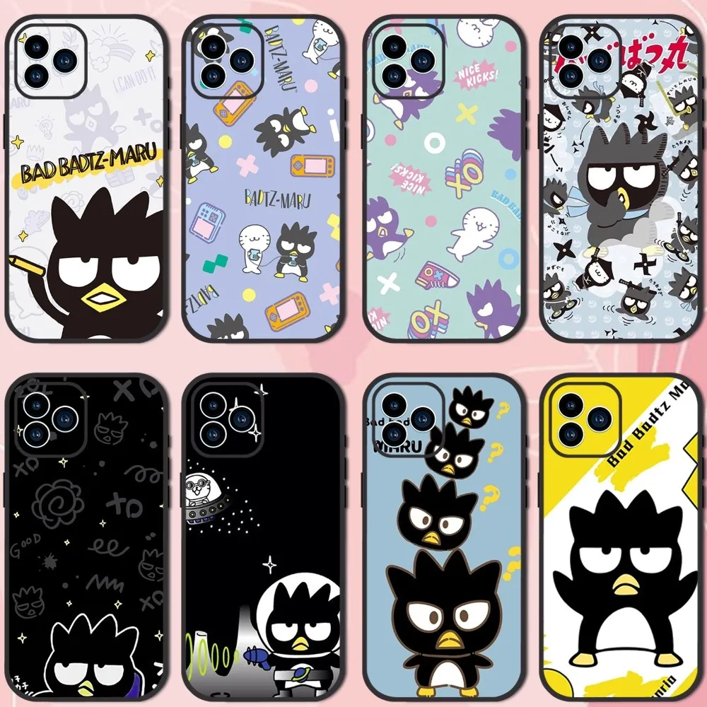 MINISO Sanrio B-Badtz-Maru Phone Case For Samsung Galaxy S10 FE S21 Ultra S22 Lite Soft Phone Shell Note 10 Back Cover