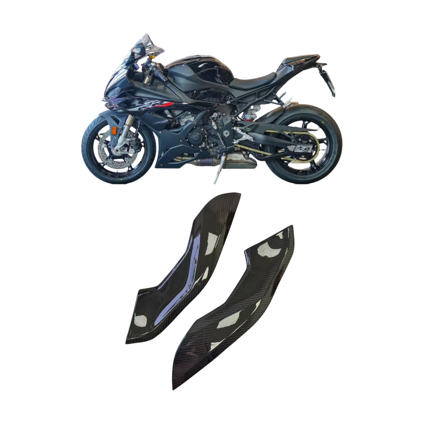 

Carbon Fiber Fuel Tank Side Panels and Fuel Tank Spoiler Accessories, Suitable for BMW S1000RR s1000rr Motorcycle Series