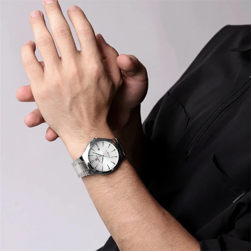 NAVIFORCE Brand New Fashion Male Quartz Watch Luxury Business Stainless Steel Wristwatch Waterproof Date Clock Relogio Masculino