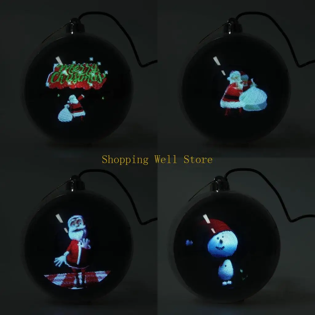 KX4B Illusion Christmas Ornament Holiday Effect Christmas Sphere Ornament Set Shatterproof Festival Baubles