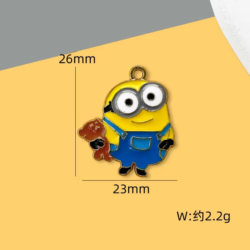 Akcesoria z kreskówek Minionki urocze akcesoria do majsterkowania, breloczek z kreskówek, zawieszka do torby, bransoletka z naszyjnikiem