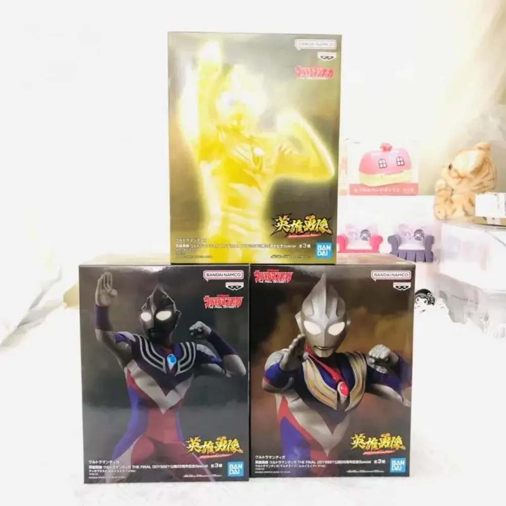 

Bandai Ultraman Tiga THE FINAL ODYSSEY, специальное издание для 25-летия, фигурка 18 см, высокодетальная Коллекционная модель, игрушки, подарки