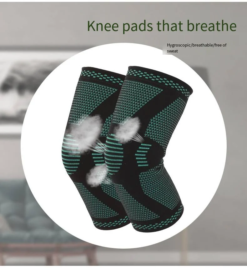 Dropshipping Sport Stricken Kompression Knie Hülse Anti-slip Mantel Laufsport Knie Protector