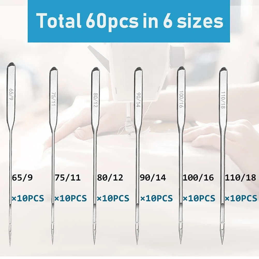 Igły do maszyn do szycia, 60Pcs uniwersalny długopis igły do maszyn do szycia akcesoria do maszyn do szycia dla dżinsy