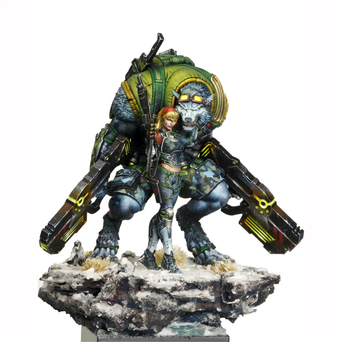 1/32 resin figure unpainted model kit, wolf tribe, unassembled and unpainted GK