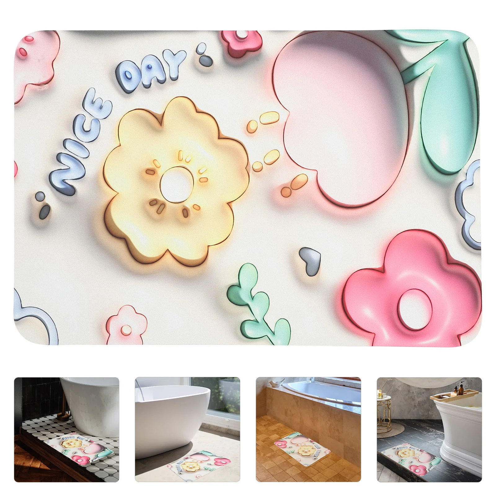 

Коврик для ванной комнаты Коврики Ковер Водопоглощающий противоскользящий домашний напольный коврик Нескользящий декоративный коврик для прихожей Мягкий силикагель Одежда