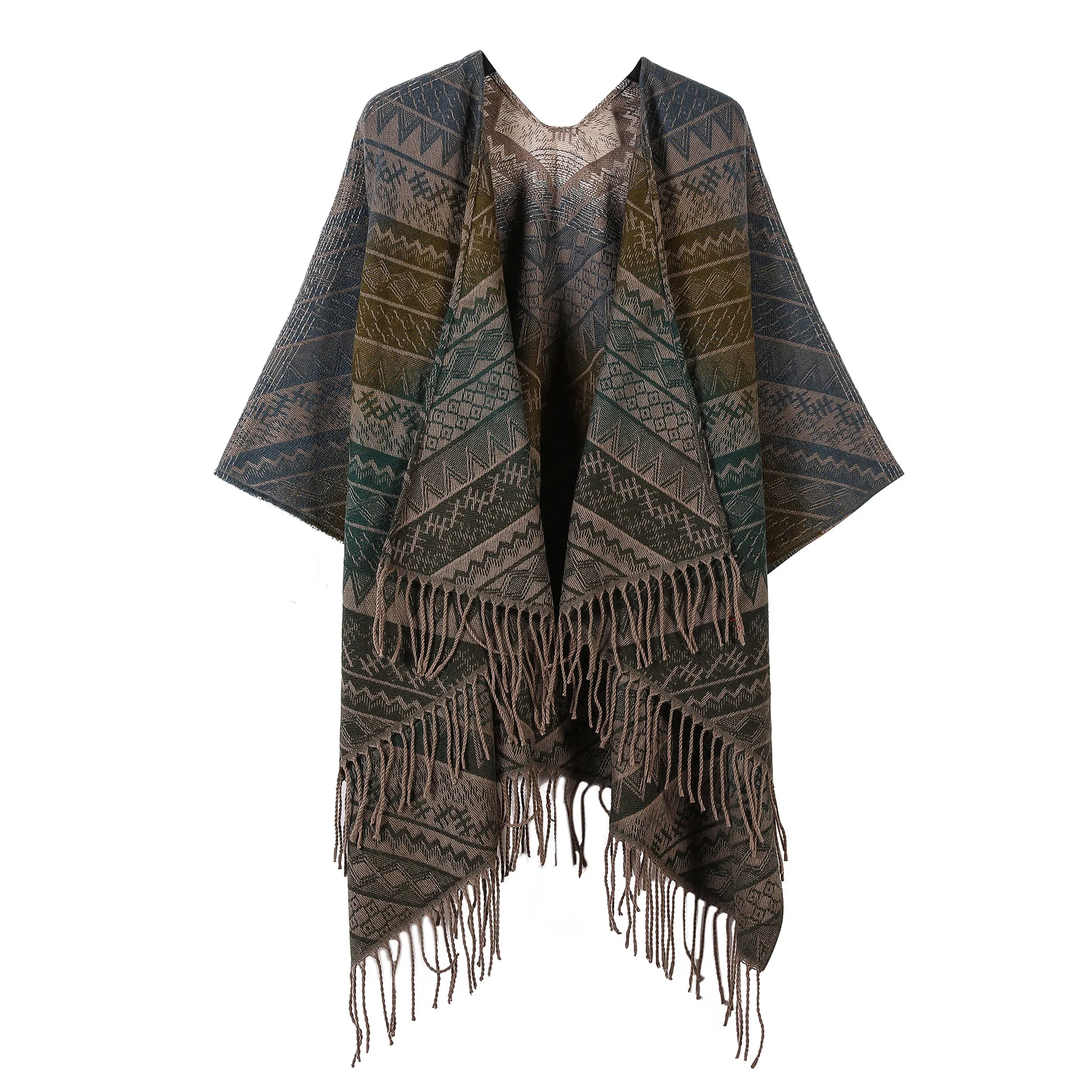 الخريف الشتاء النساء السفر شال تقليد الكشمير النمط الأوروبي الوطني شوكة سميكة عباءة العباءات الرؤوس المعطف هدية