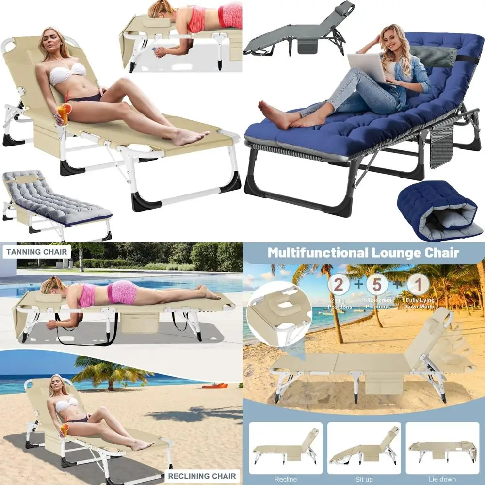 

Регулируемые уличные складные шезлонги, портативные спальные кровати, удобный шезлонг для пляжа и отдыха