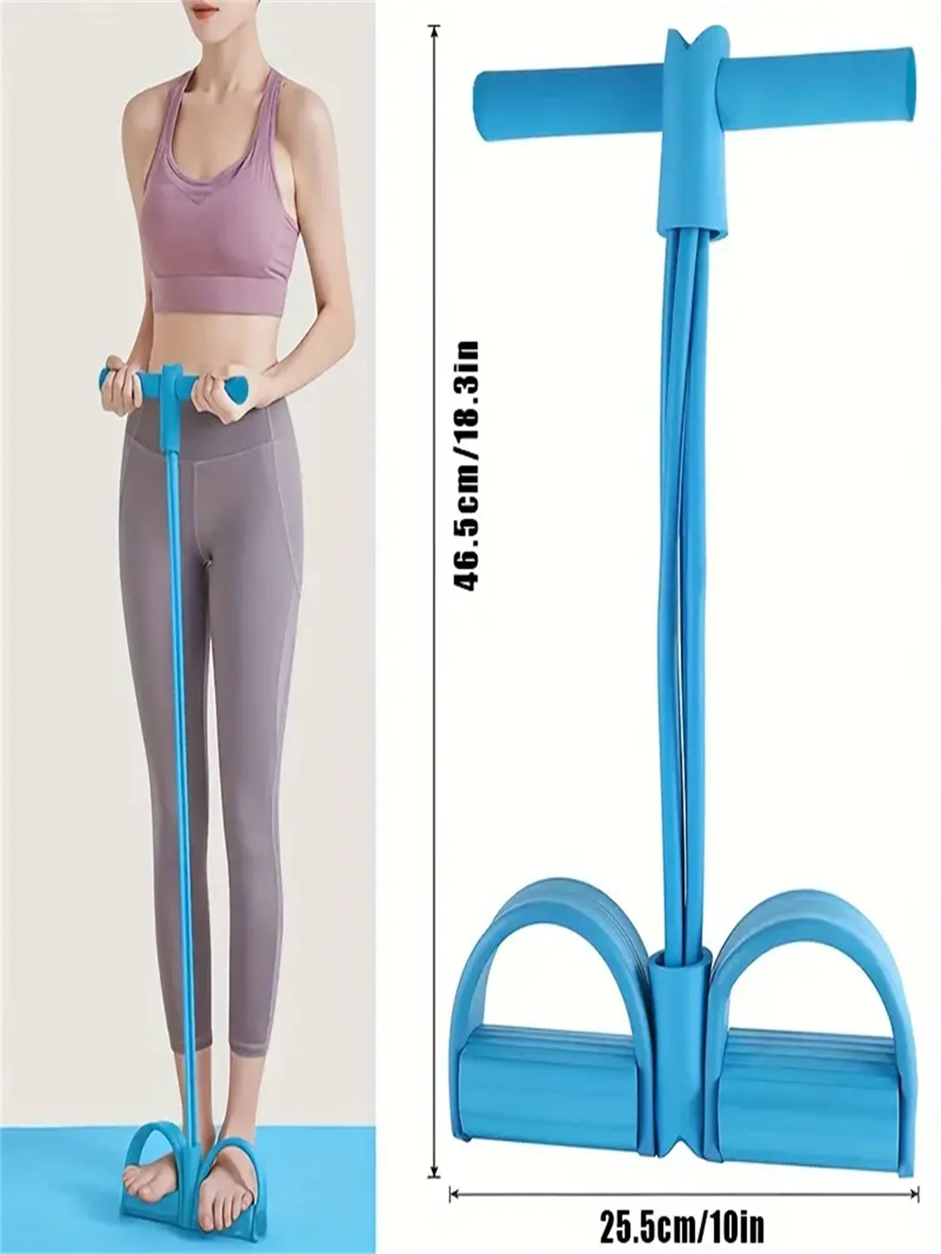 Slim & Tone Your Entire Body with Pedal Resistance Bands - Yoga Equipment for Abdomen, Waist, Arm & Leg Stretching!