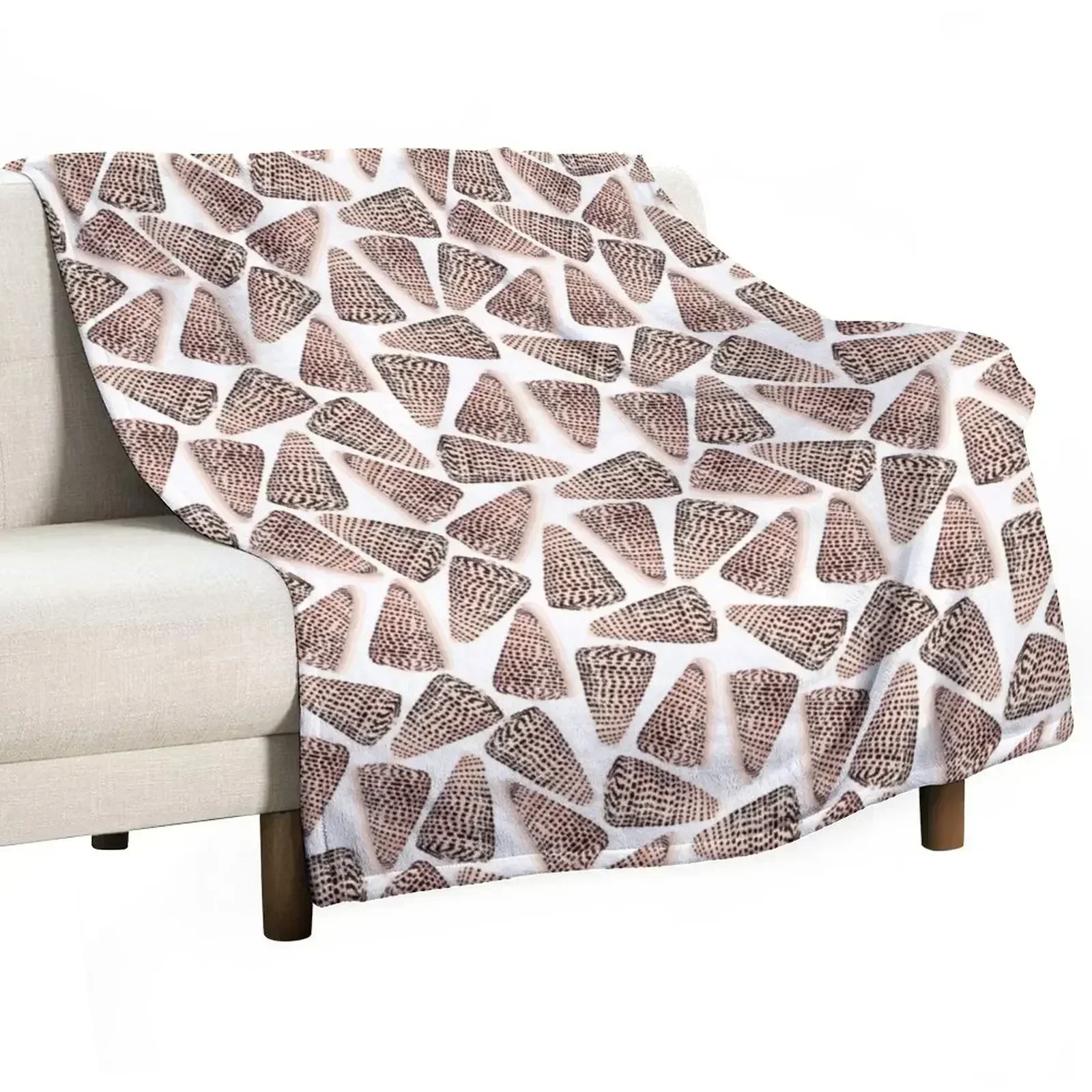 Cone Shells White Throw Blanket Sofa Throw Blankets For Baby Beautifuls Luxury Decorative Throw Thins Blankets