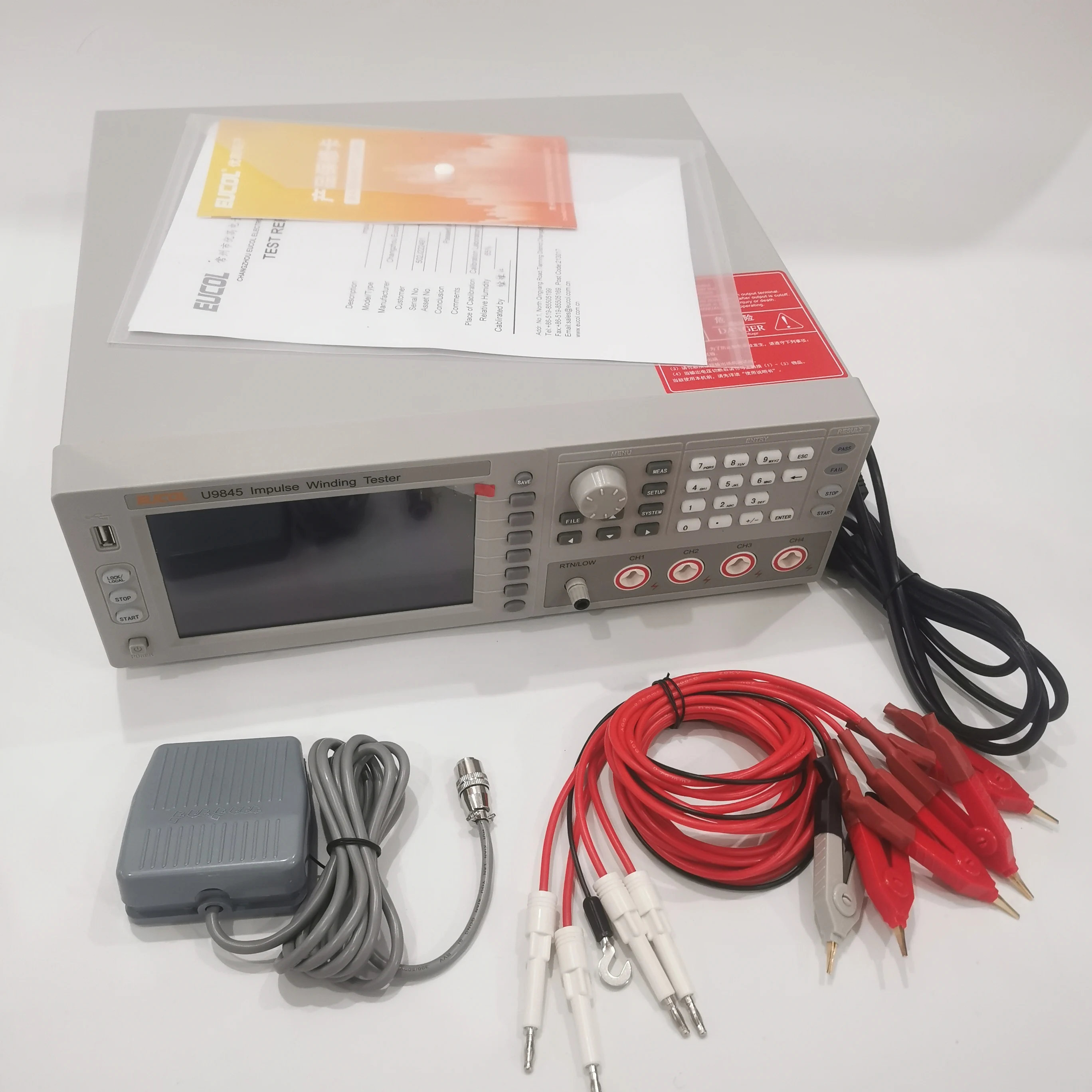 U9845 4-Channels Impulse Winding Tester Meter 100V~5000V     110V/220V