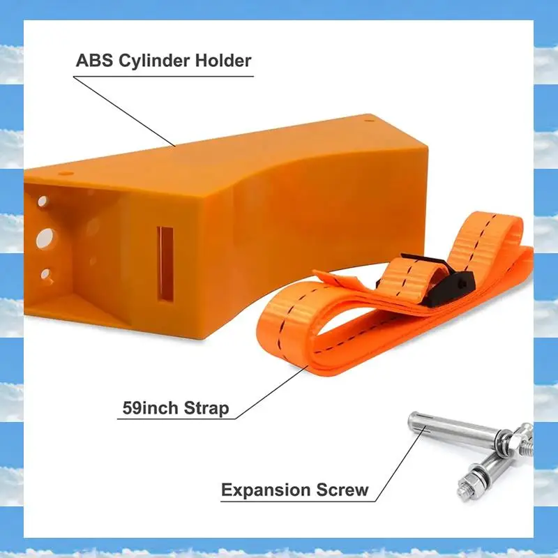 

A11I 4 шт. держатель бака с пропаном, настенный кронштейн для баллона, кронштейн для газового баллона, прочный газовый баллон из АБС-пластика с винтами, оранжевый