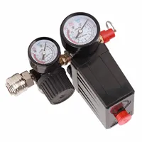 Air Compressor Valve Pressure Control Switch Air Compressor Pressure Switch 1/4in 4 Holes Controller Regulator Valve 90‑120PSI