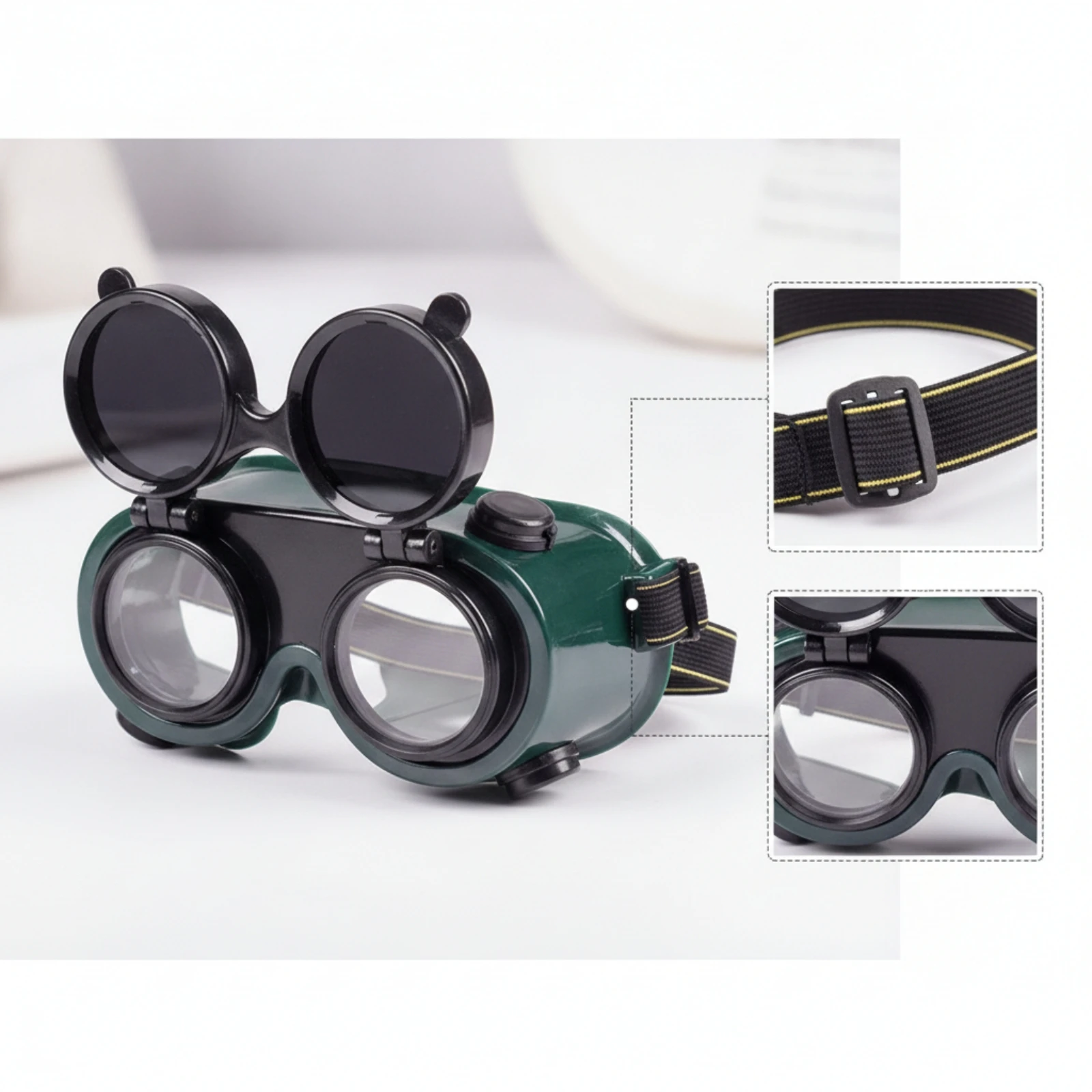 Metalworking Goggles Heat-Resistant Metalworking Goggles with Flip-up Lens Eye Safety Safety Glasses High-Visibility for Welders