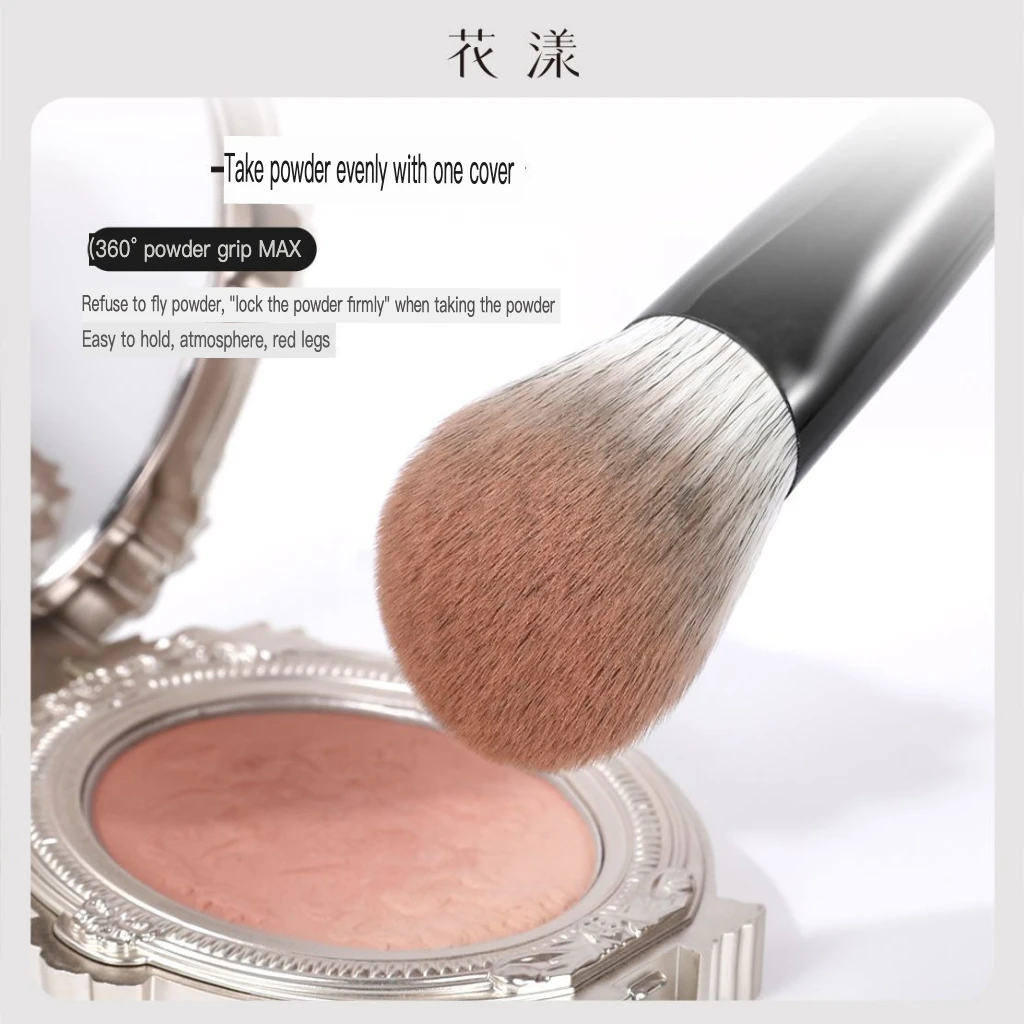 فرش مكياج فلاور شادو 9: أحمر خدود، ظلال عيون، ظلال أنف، لهب، رأس مستدير، تلطيخ، محدد عيون، فرش فائقة النعومة