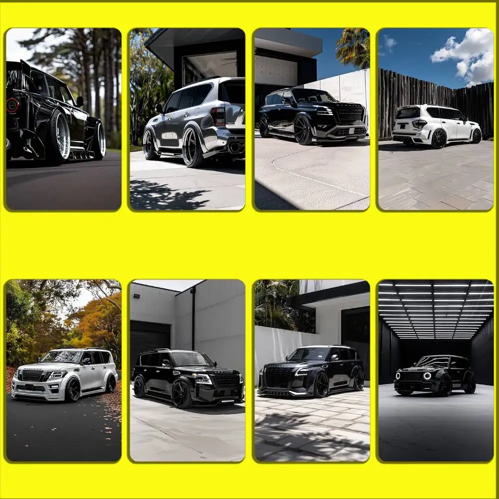 

Car N-NissanS P-PatrolS Card Stickers For Debit Bank Credit Cards Metro Bus Pass Sticker Decoration Cover 4PCS Card Skin