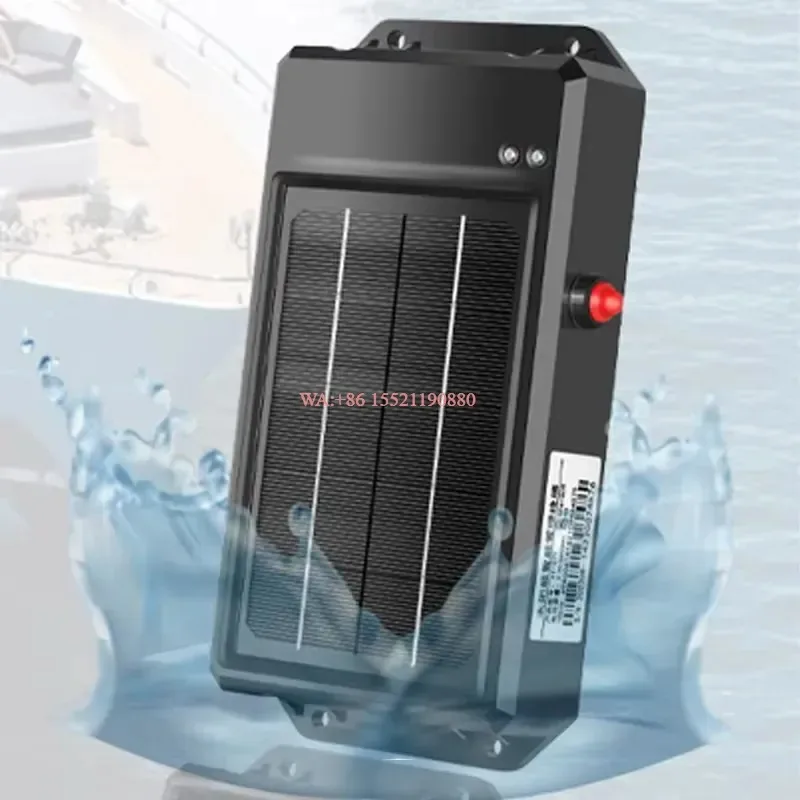 wmwmnu for Marine Solar Tracker GPS Locator IP68 Deep Waterproof Large Fishing Vessel Positioning Freight Tracking Device