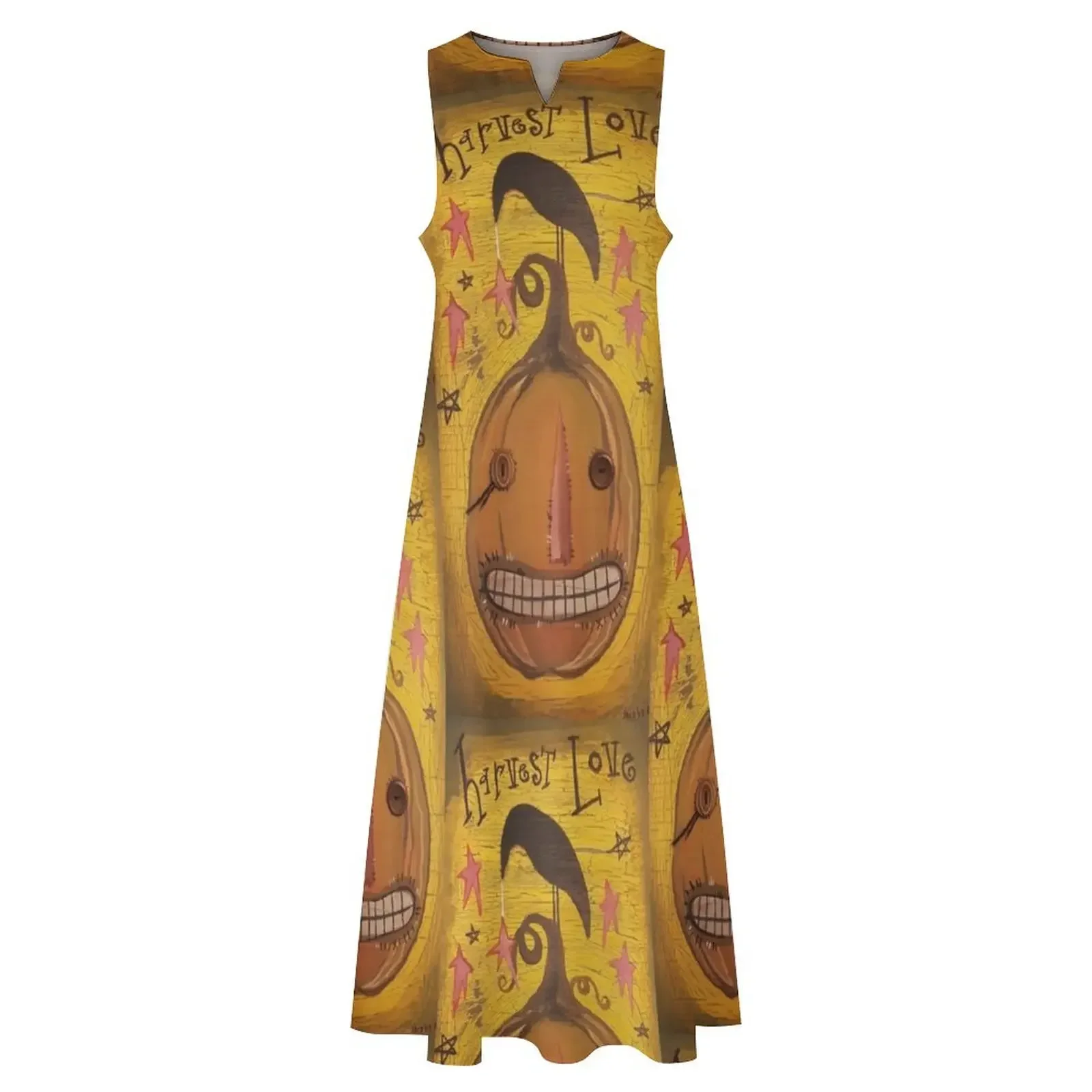 فستان طويل من Harvest Love Pumpkin and Crow فستان نسائي أنيق وأنيق فساتين طويلة للحفلات الراقصة 2025