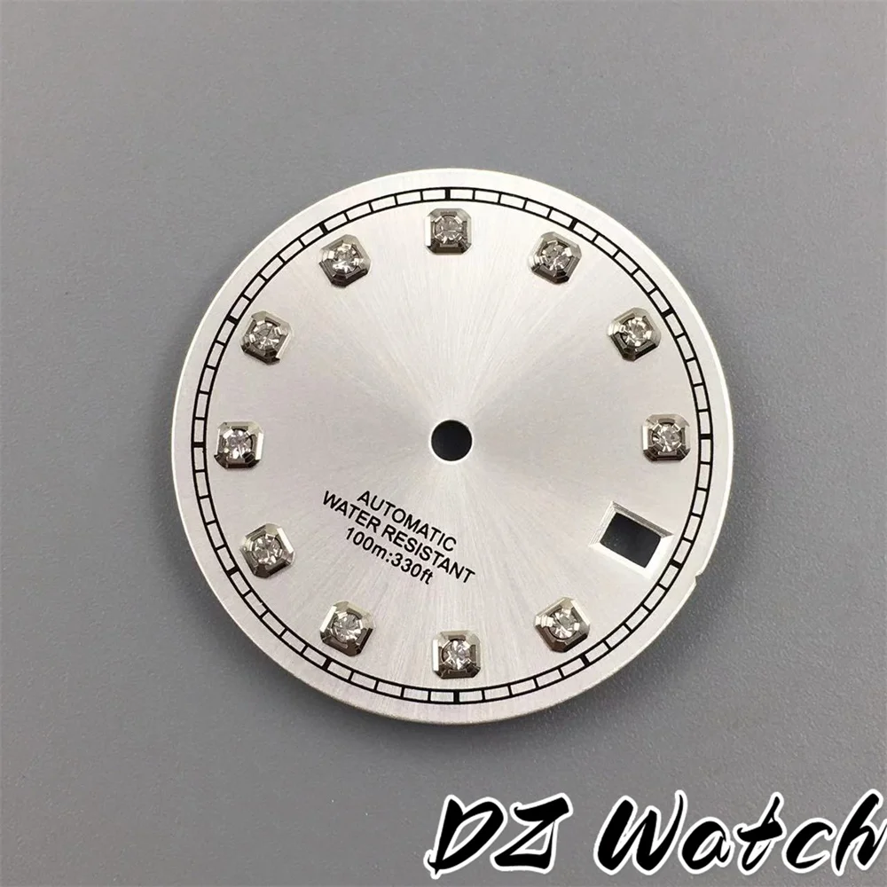 DZ  Blue Pink Green Gold 29mm dial fit NH35 movement 3 o\'clock crown Silver Gold Rose Gold Diamond Index