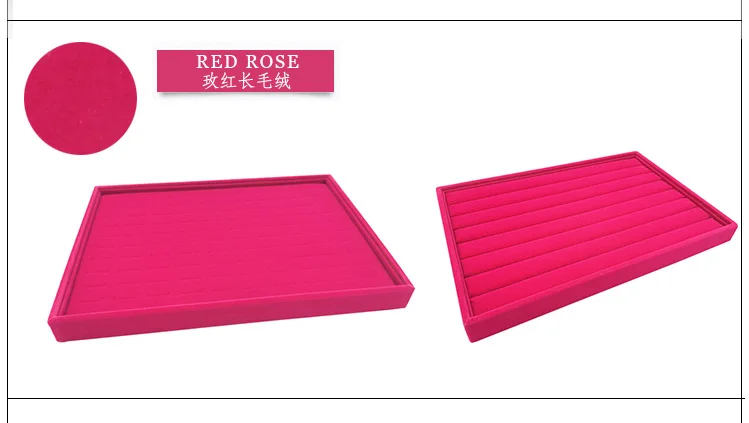35X24X3Cm Flannel Jewelry Tray 100 Digit Ring Display Storage Jewelry Display Props Ring Trays Dedicated Dustproof Plastic Cover
