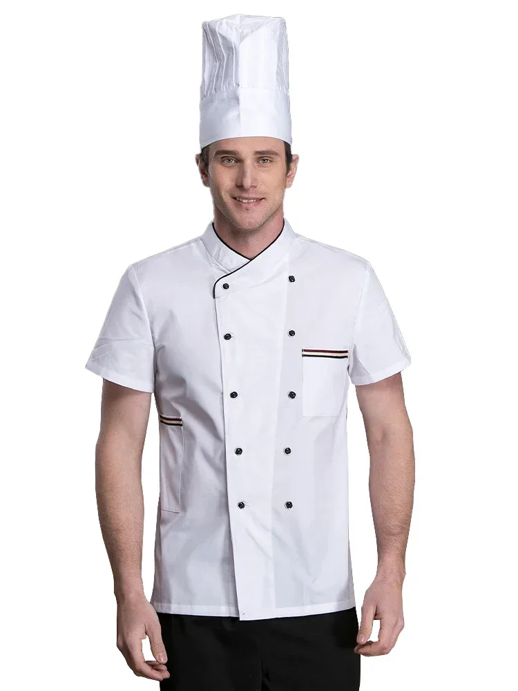 

Chef Work Wear Cook Jacket Restaurant Hotel Waiter Uniform Food Service Chef's Kitchen Clothes Bakery Waiter Overalls