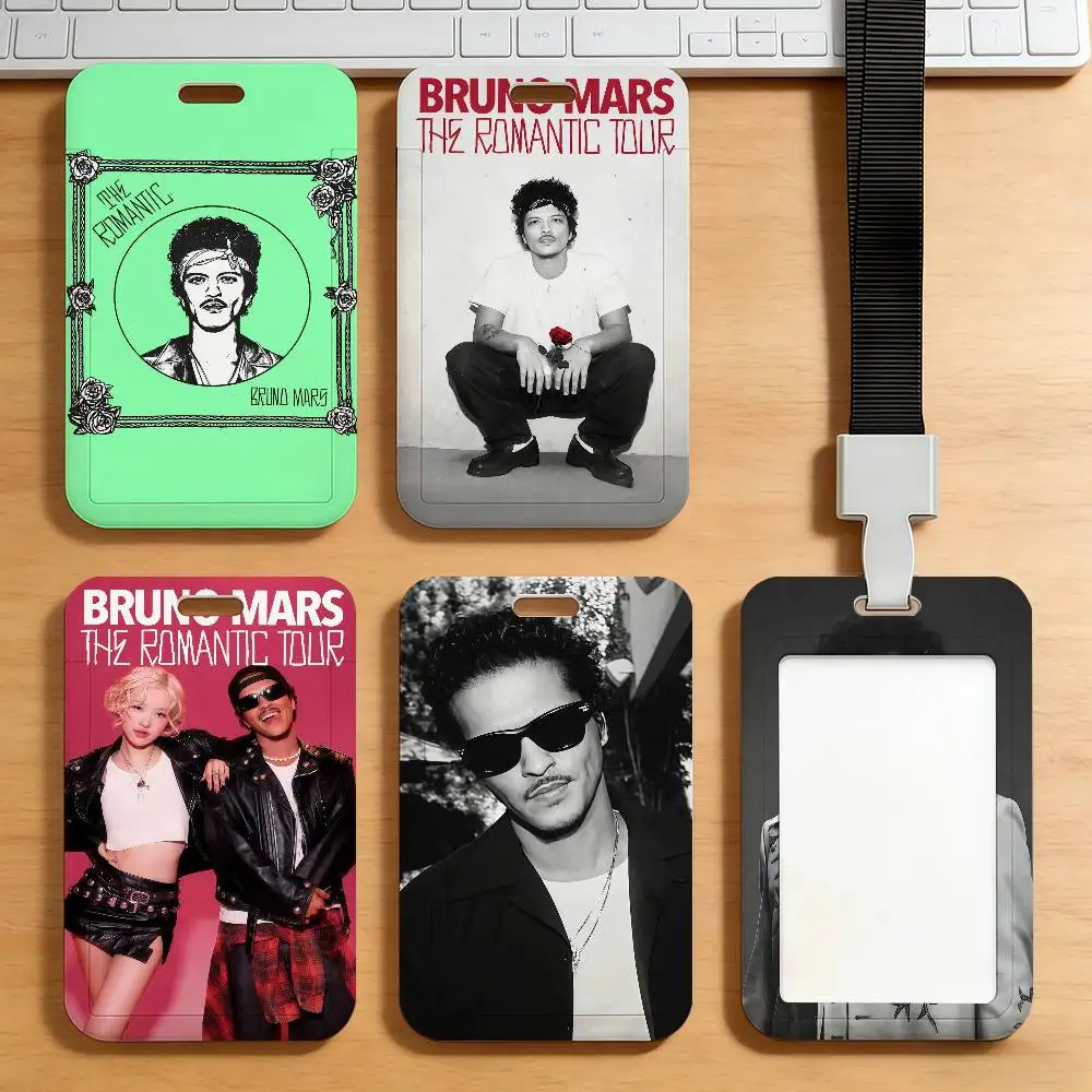 Bruno Mars The Romantic Cover Bag Corporate Business Work Badge Holders Uisex Credit Card Holder Bus Daily Commute ID Case