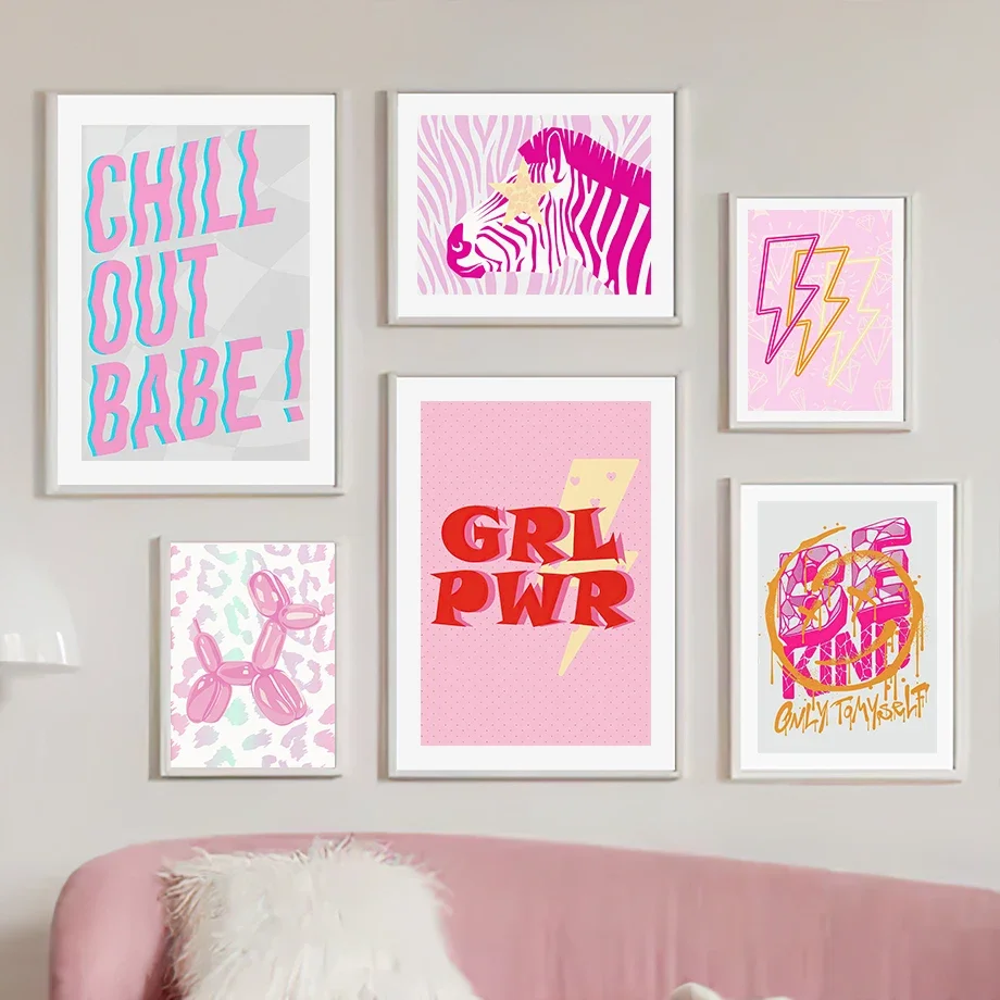 Pósteres De arte De pared con cita De árbol De coco, Cactus De relámpago rosa, impresiones, pintura en lienzo nórdico, imágenes abstractas para sala De estar