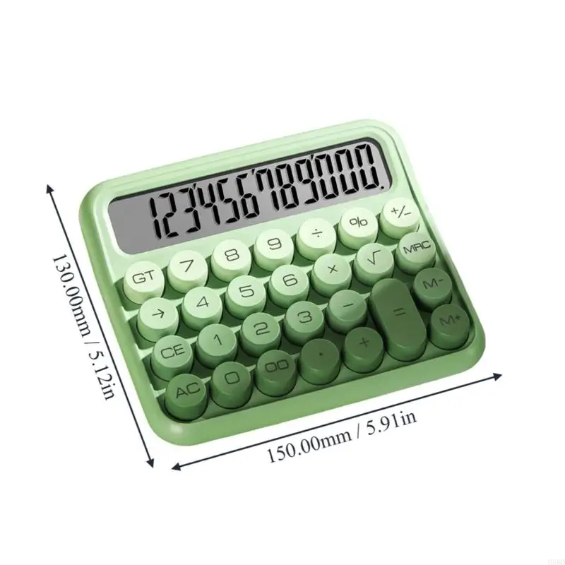 Desktop Calculator with Wide 12-Digit Display, Large Responsive Controls, Quiet Input for Routine Desk Calculations H8WD