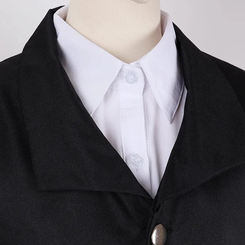 أنيمي القاتل Enmu تأثيري حلي شعر مستعار حلم الكبار الأسود موحدة مجموعة معطف قميص السراويل قفاز حفلة الهالوين الرجال Bla الملابس cm;5