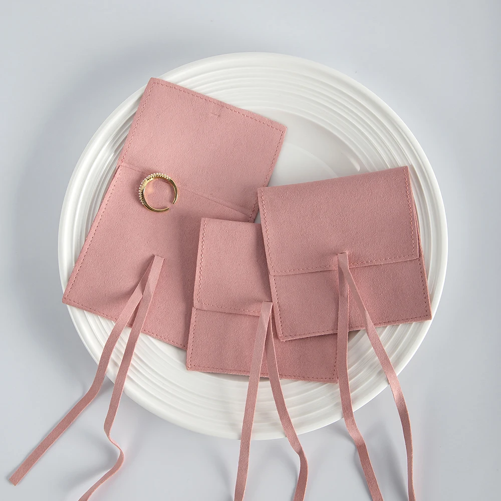 Microfiber Envelope Jewelry Bags Drawstring Pouches