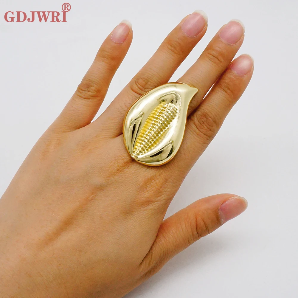 

Dubai Resizable Ethiopia Unique Gold Color Rings For Women Girl Arab Ring Copper Charm Jewelry Middle Eastern Ring Party Gift